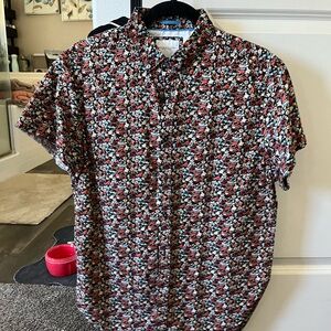 Denim & Flower button up shirt